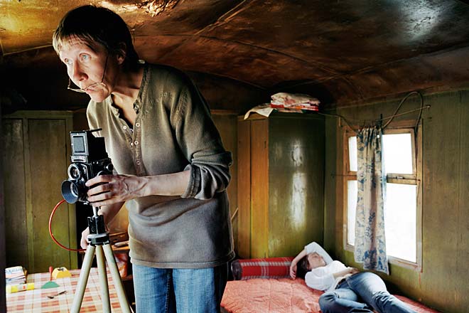 Fotografen fr�n Riga. Foto: Lars Tunbj�rk